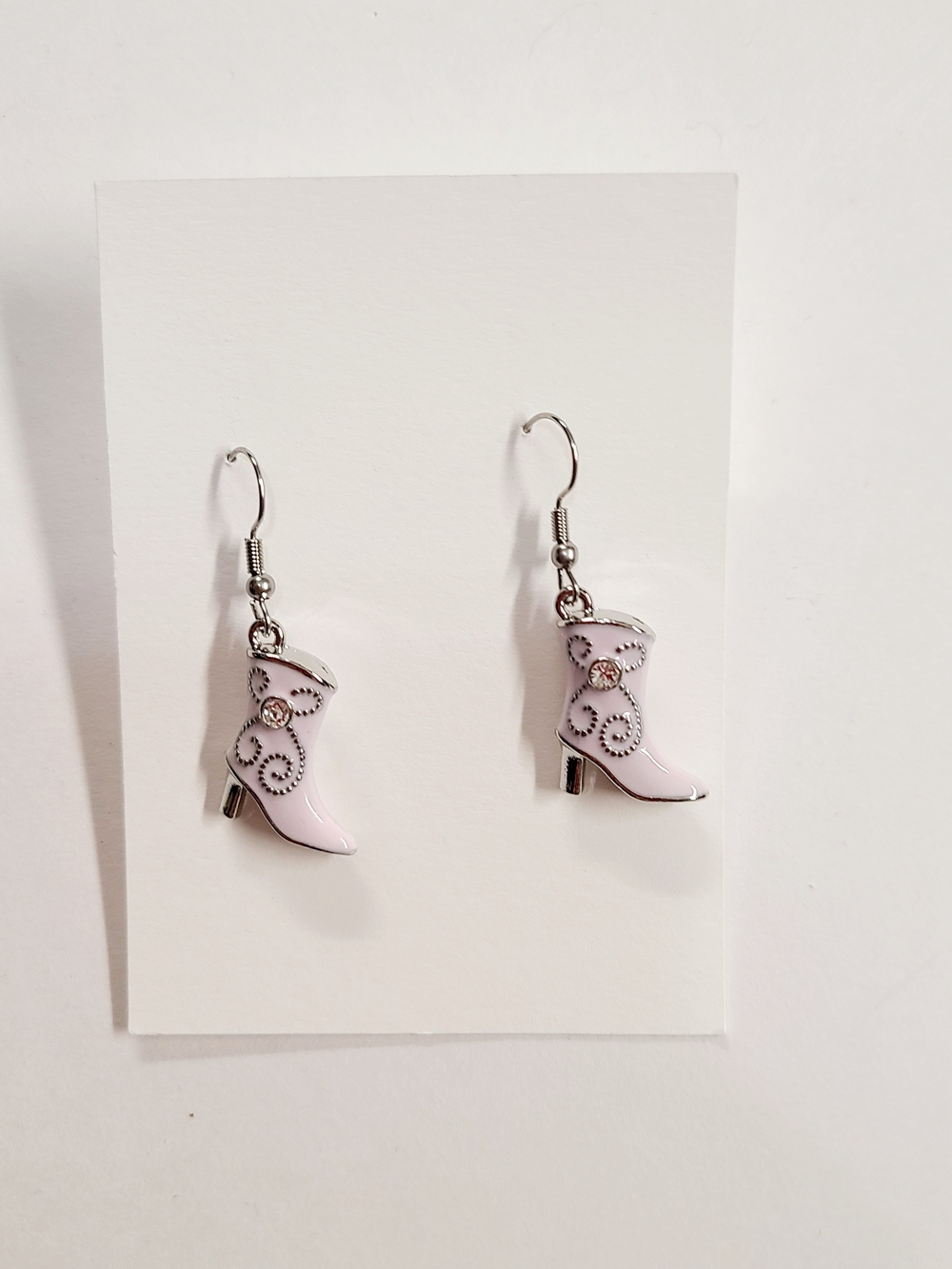 Stylish Pink Cowboy Boot Drop Earrings - Women Jewelry